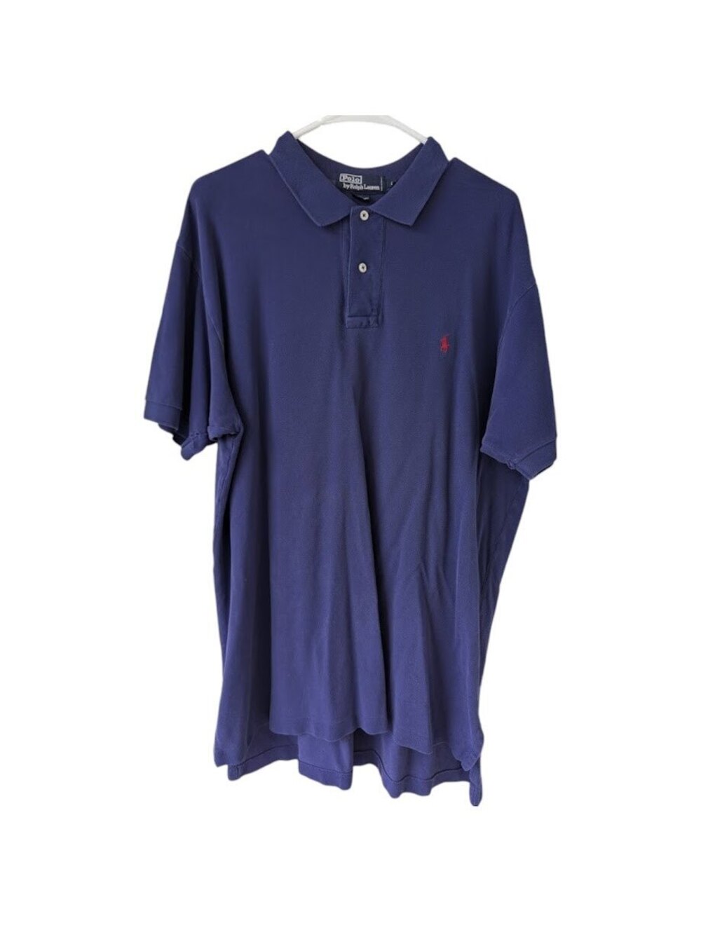 Vintage 90s Polo Ralph Lauren Mens L Shirt Purple Single Stitch Polo 24x30.5